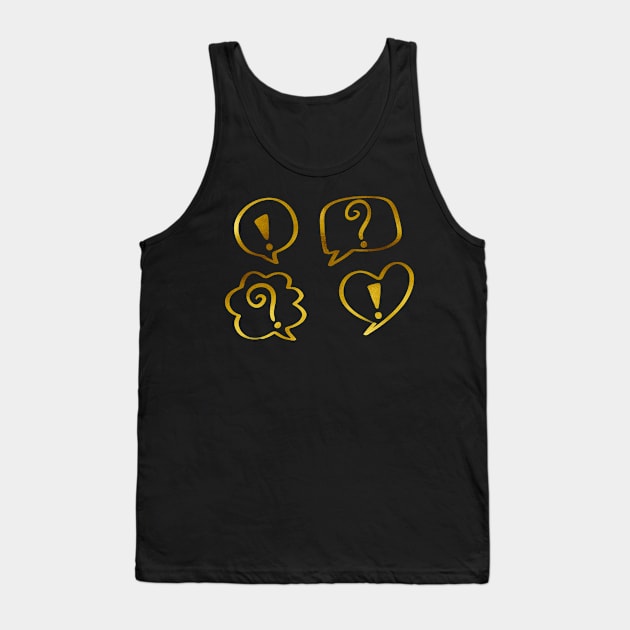 Speech bubbles with symbol question and exclamation mark Tank Top by PlantsAndCats